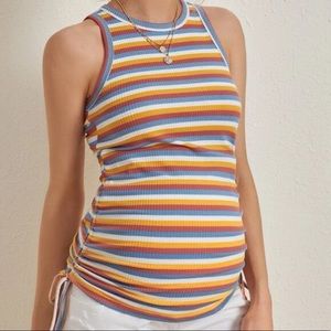 Maternity retro stripe tank